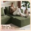 imageWLIVE 35 Boneless Chair for Living Room Bean Bag Chair for Adults with Pillows Comfortable Floor Chair Beige SingleGreen