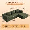 imageWLIVE 35 Boneless Chair for Living Room Bean Bag Chair for Adults with Pillows Comfortable Floor Chair Beige SingleGreen