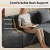 imageWLIVE 35 Boneless Chair for Living Room Bean Bag Chair for Adults with Pillows Comfortable Floor Chair Beige SingleGrey