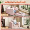imageWLIVE 35 Boneless Chair for Living Room Bean Bag Chair for Adults with Pillows Comfortable Floor Chair Beige SinglePink