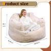 imageWLIVE 43 Giant Bean Bag Chair Bean Bag Sofa with Armrests for Adults Bean Bag Couch with HighDensity Memory Foam for Livingroom Bedroom BeigeBeige