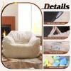 imageWLIVE 43 Giant Bean Bag Chair Bean Bag Sofa with Armrests for Adults Bean Bag Couch with HighDensity Memory Foam for Livingroom Bedroom BeigeBeige