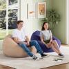 imageWLIVE 4Pcs Bean Bag Chair Inflatable Comfy Chair for Adults Suit for Living Room Dorm Bedroom Beige2 Black1 Purple1