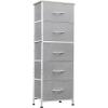 imageWLIVE 5 Drawer Dresser and 9 Drawer Dresser Set Dresser for Bedroom Closet Hallway Storage Dresser Organizer Unit Dressers amp Chests of Drawers with Fabric Bins Light Grey