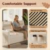 imageWLIVE 62 Loveseat Sofa Mid Century Modern Small Couches for Living Room Button Tufted Upholstered Couch for Bedroom Solid Wood Frame Easy to Install Furniture BeigeBeige