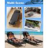 imageWLIVE Beach Lounge Chair for Adults 4Position Folding Tanning Chairs with Face Hole 2 Legs Support Portable Outdoor Chair for Beach Pool RedBlack
