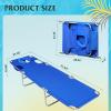 imageWLIVE Beach Lounge Chair for Adults 4Position Folding Tanning Chairs with Face Hole 2 Legs Support Portable Outdoor Chair for Beach Pool RedBlue