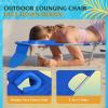 imageWLIVE Beach Lounge Chair for Adults 4Position Folding Tanning Chairs with Face Hole 2 Legs Support Portable Outdoor Chair for Beach Pool RedBlue