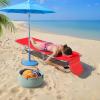 imageWLIVE Beach Lounge Chair for Adults 4Position Folding Tanning Chairs with Face Hole 2 Legs Support Portable Outdoor Chair for Beach Pool RedRed