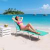 imageWLIVE Beach Lounge Chair for Adults 4Position Folding Tanning Chairs with Face Hole 2 Legs Support Portable Outdoor Chair for Beach Pool RedTeal