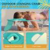 imageWLIVE Beach Lounge Chair for Adults 4Position Folding Tanning Chairs with Face Hole 2 Legs Support Portable Outdoor Chair for Beach Pool RedTeal
