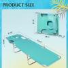 imageWLIVE Beach Lounge Chair for Adults 4Position Folding Tanning Chairs with Face Hole 2 Legs Support Portable Outdoor Chair for Beach Pool RedTeal