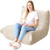 imageWLIVE Bean Bag Chair for Adults Teddy Fleece Togo Chair Giant Memory Foam for Living Room and Bedroom Single BrownBeige
