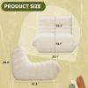 imageWLIVE Bean Bag Chair for Adults Teddy Fleece Togo Chair Giant Memory Foam for Living Room and Bedroom Single BrownBeige