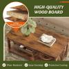 imageWLIVE Coffee Table Farmhouse Coffee Table with Open Storage 315 Wood Square Living Room Tables Rustic Dining Cocktail Center Table for Living Room Grey amp WhiteRustic Brown