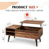 imageWLIVE Coffee Table for Living Room Lift Top Coffee Table with StorageSmall Modern Living Room Table with Adjustable Shelf and Storage CompartmentWood Rustic Brown