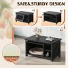 imageWLIVE Coffee Table with Storage Modern Coffee Table with Flipup Door 2in1 Center Table Cat House Furniture for Living Room Home Black