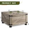 imageWLIVE Farmhouse Coffee Table with Storage Square Coffee Table with FlipTop Lids Center Table for Living Room Bedroom Home Office Grey OakGrey Oak