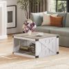 imageWLIVE Farmhouse Coffee Table with Storage Square Coffee Table with FlipTop Lids Center Table for Living Room Bedroom Home Office Grey OakWhite