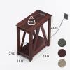 imageWLIVE Farmhouse End Table Narrow Side Table with Charging Station Slim End Table Side Table for Bedroom Living Room Small Spaces 2 USB and 2 Power Outlets Rustic BrownEspresso