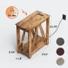 imageWLIVE Farmhouse End Table Narrow Side Table with Charging Station Slim End Table Side Table for Bedroom Living Room Small Spaces 2 USB and 2 Power Outlets Rustic BrownRustic Brown
