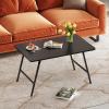 imageWLIVE Folding Coffee Table Modern Portable Small Coffee Table with No Assembly Needed for Living Room Home Small Space Rustic BrownBlack
