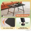 imageWLIVE Folding Coffee Table Modern Portable Small Coffee Table with No Assembly Needed for Living Room Home Small Space Rustic BrownBlack