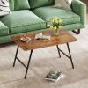 imageWLIVE Folding Coffee Table Modern Portable Small Coffee Table with No Assembly Needed for Living Room Home Small Space Rustic BrownRustic Brown