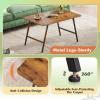 imageWLIVE Folding Coffee Table Modern Portable Small Coffee Table with No Assembly Needed for Living Room Home Small Space Rustic BrownRustic Brown
