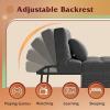imageWLIVE Folding Ottoman Sleeper Chair 4in1 MultiFunction Convertible Sofa Bed Foot Rest with Adjustable Back for Living Room Dark GreyDark Grey