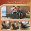 imageWLIVE Folding Ottoman Sleeper Chair 4in1 MultiFunction Convertible Sofa Bed Foot Rest with Adjustable Back for Living Room Dark GreyDark Grey