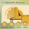 imageWLIVE Folding Ottoman Sleeper Chair 4in1 MultiFunction Convertible Sofa Bed Foot Rest with Adjustable Back for Living Room Dark GreyYellow