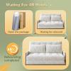 imageWLIVE Futon Sofa Bed Floor Chair with Adjustable Backrest Bean Bag Bed for Adults with Armrest Pillow Low Profile for Living Room Reading Bedroom Single BeigeBeige