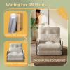 imageWLIVE Futon Sofa Bed Floor Chair with Adjustable Backrest Bean Bag Bed for Adults with Armrest Pillow Low Profile for Living Room Reading Bedroom Single BeigeBeige