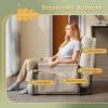 imageWLIVE Futon Sofa Bed Floor Chair with Adjustable Backrest Bean Bag Bed for Adults with Armrest Pillow Low Profile for Living Room Reading Bedroom Single BeigeBeige