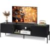 imageWLIVE Wood Lift Top Coffee Table with Modern TV Stand for 65 Inch TV