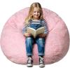 imageWLIVE 2 Pcs Bean Bag Chair Inflatable Comfy Chair for Adults Kids Suit for Dorm Gaming Room BlackPink