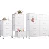 imageWLIVE 3 Drawer 4 Drawer and 9 Drawer Dresser Set Dresser for Bedroom Closet Hallway Storage Organizer Unit Dressers amp Chests of Drawers White
