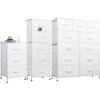 imageWLIVE 3 Drawer 5 Drawer and 11 Drawer Dresser Set Dresser for Bedroom Closet Hallway Storage Organizer Unit Dressers amp Chests of Drawers White