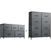 imageWLIVE 5 Drawer Dresser and 8 Drawer Dresser Set Storage Tower Organizer Unit for Bedroom Hallway Entryway