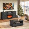 imageWLIVE Electric Fireplace TV Stand Farmhouse TV Console with Storage for Living Room