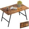 imageWLIVE Folding Coffee Table Modern Portable Small Coffee Table with No Assembly Needed for Living Room Home Small Space Rustic BrownRustic Brown