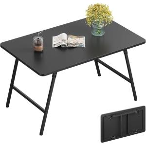 imageWLIVE Folding Coffee Table Modern Portable Small Coffee Table with No Assembly Needed for Living Room Home Small Space Rustic BrownBlack