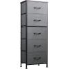 imageWLIVE 3 Drawer 5 Drawer and 9 Drawer Dresser Set Dresser for Bedroom Closet Hallway Storage Organizer Unit Dressers amp Chests of Drawers Dark Grey