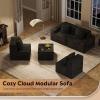 imageWLIVE 32 Middle Sofa Seat of Cloud Sectional Couches for Living Room Boneless Armless Chair Memory Foam Corduroy Black 32Black