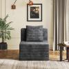 imageWLIVE 32 Middle Sofa Seat of Cloud Sectional Couches for Living Room Boneless Armless Chair Memory Foam Corduroy Black 32Grey