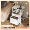 imageWLIVE 7 Drawer Dresser amp Night Stand Sets 2 Dressers for Bedroom Fabric Storage Tower Hallway Entryway Closets Sturdy Steel Frame Wood Top Easy Pull Handle White