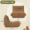 imageWLIVE Bean Bag Chair for Adults Teddy Fleece Togo Chair Giant Memory Foam for Living Room and Bedroom Single GreyBrown