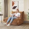imageWLIVE Bean Bag Chair for Adults Teddy Fleece Togo Chair Giant Memory Foam for Living Room and Bedroom Single GreyBrown