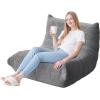 imageWLIVE Bean Bag Chair for Adults Teddy Fleece Togo Chair Giant Memory Foam for Living Room and Bedroom Single GreyGrey
